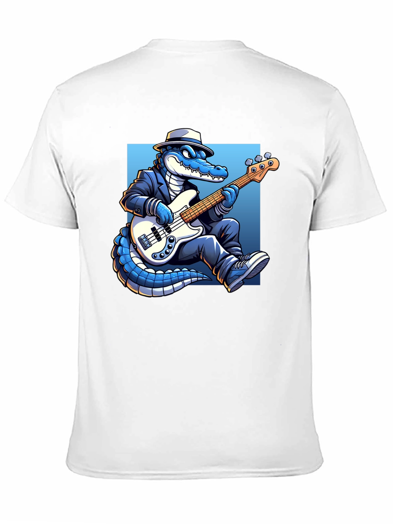 Cool Gator Playing Bass Guitar T-Shirt