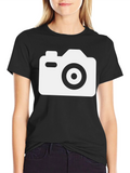 Camera Graphic T-Shirt - Black Cotton Tee