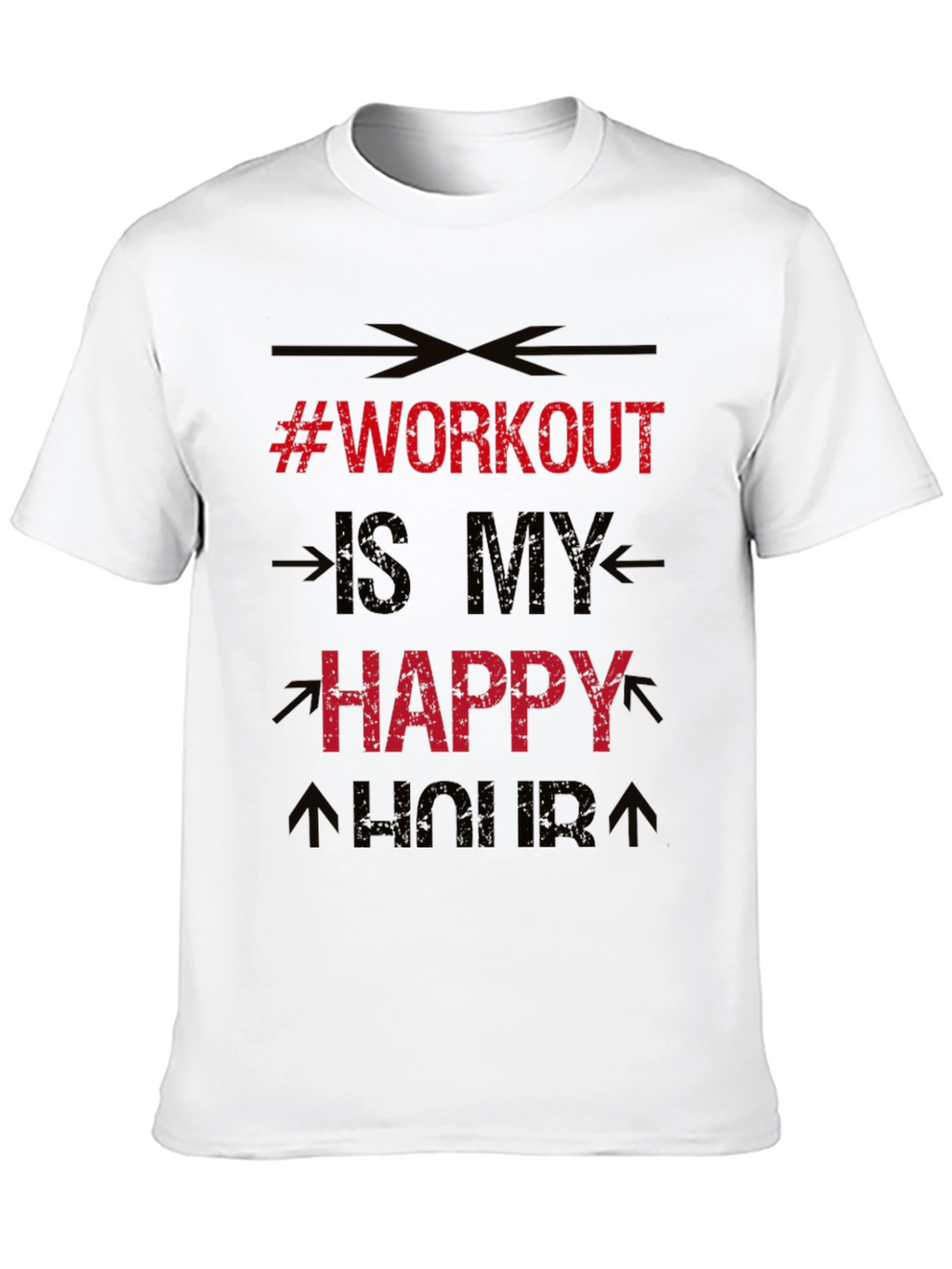 Workout is My Happy Hour Black T-Shirt