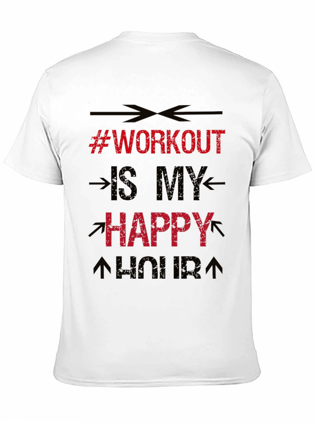 Workout is My Happy Hour Black T-Shirt