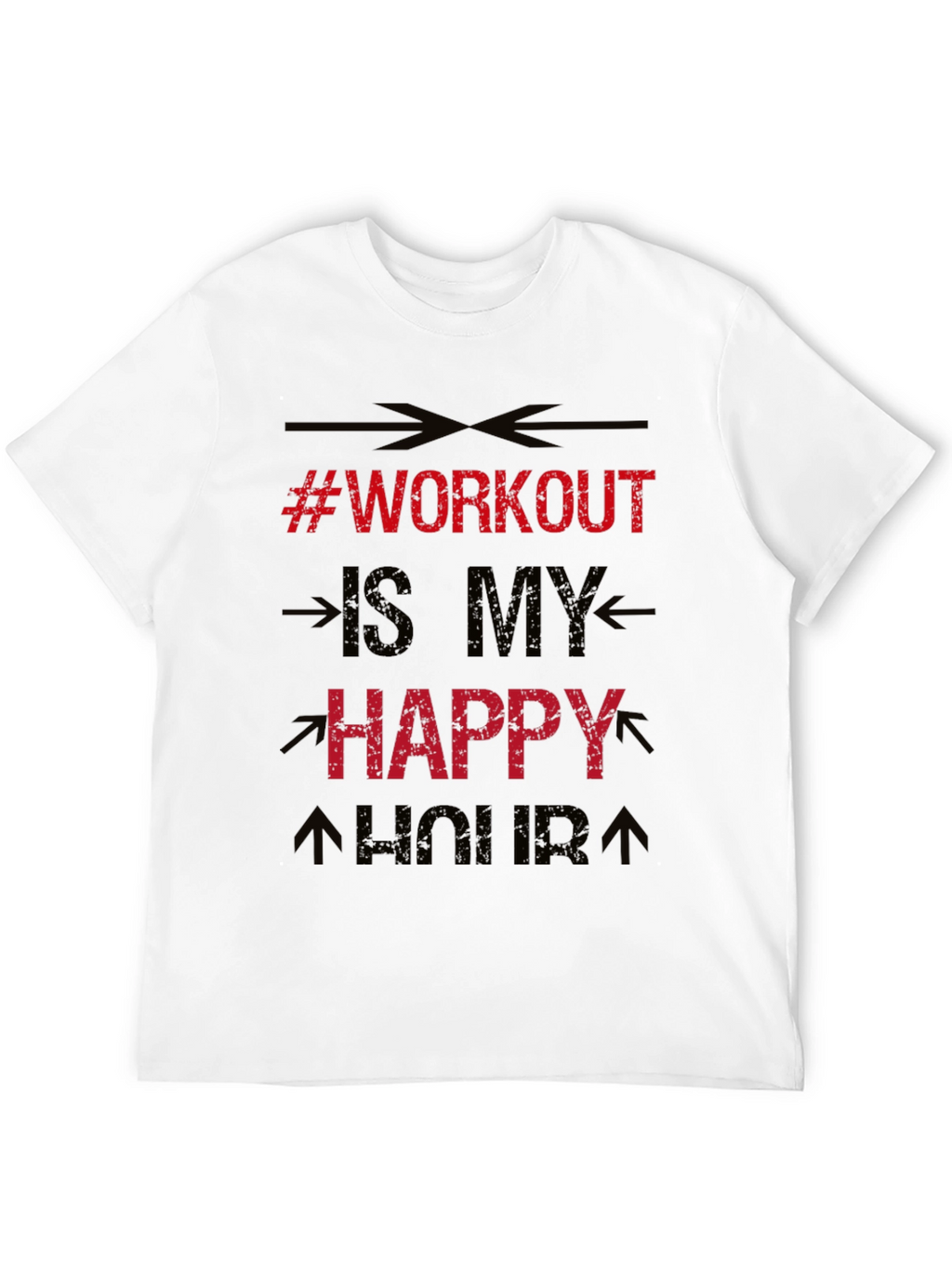 Workout is My Happy Hour Black T-Shirt