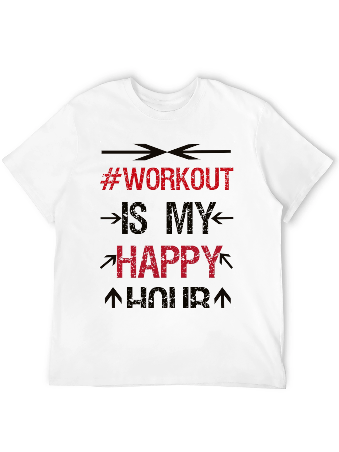 Workout is My Happy Hour Black T-Shirt