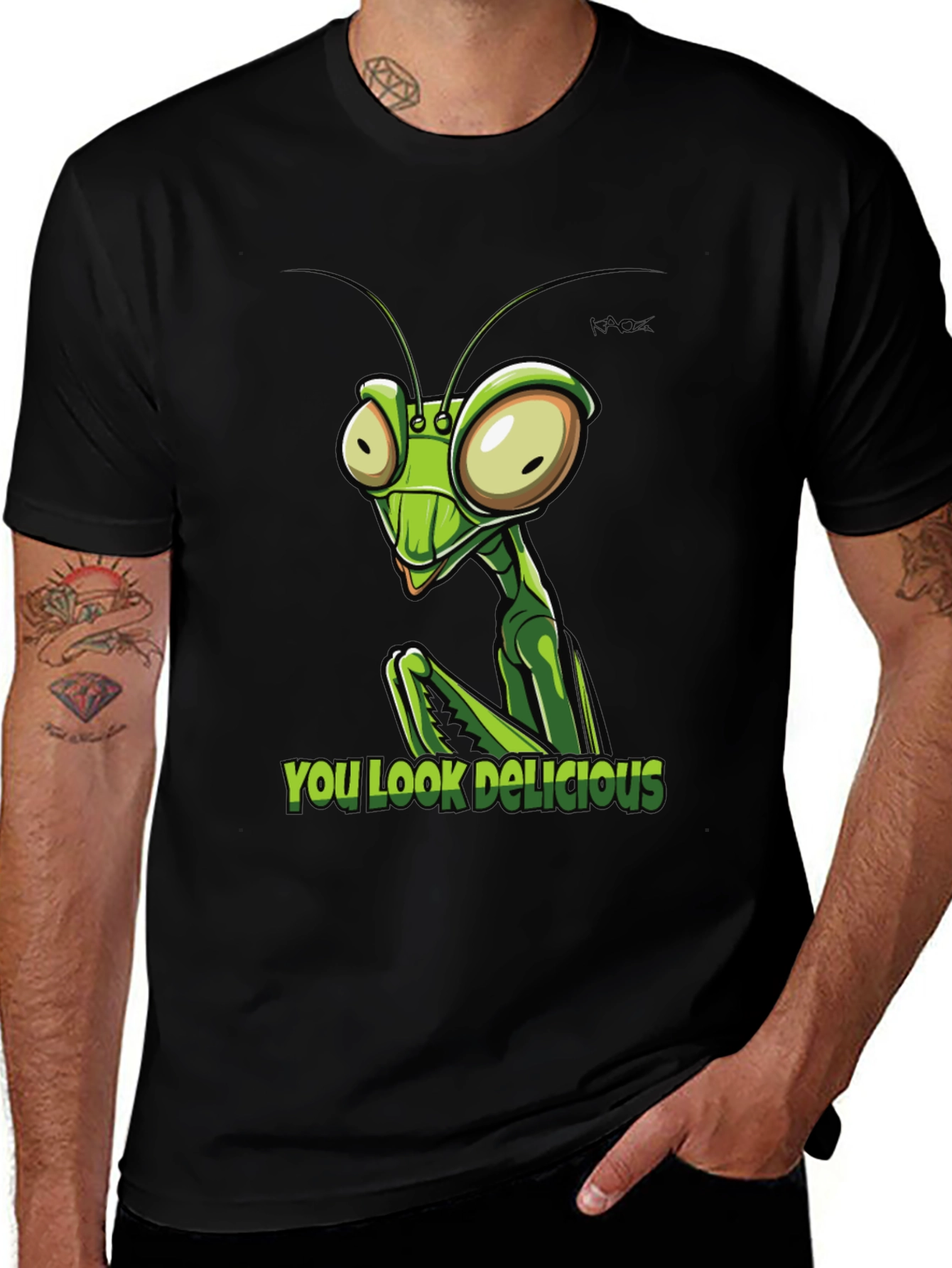 Praying Mantis You Look Delicious Graphic Tee