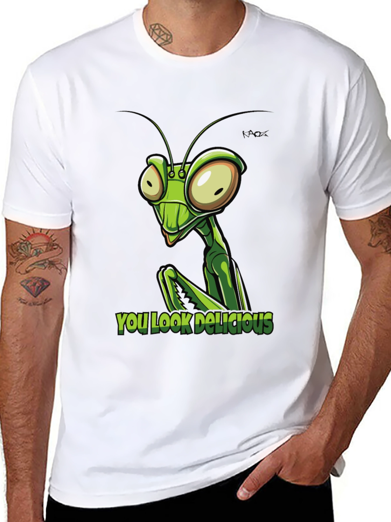 Praying Mantis You Look Delicious Graphic Tee