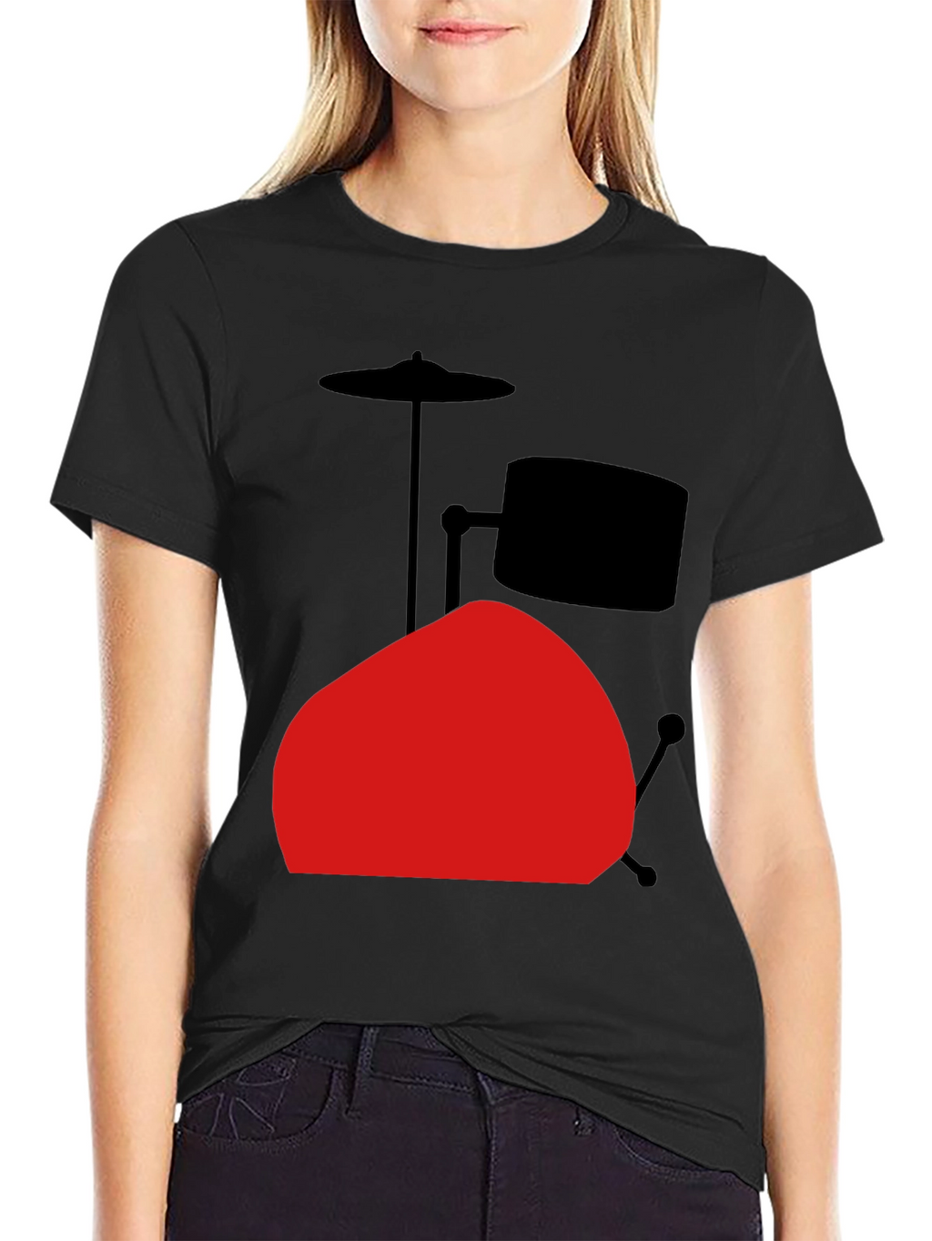 Drum Set Graphic Tee - Black