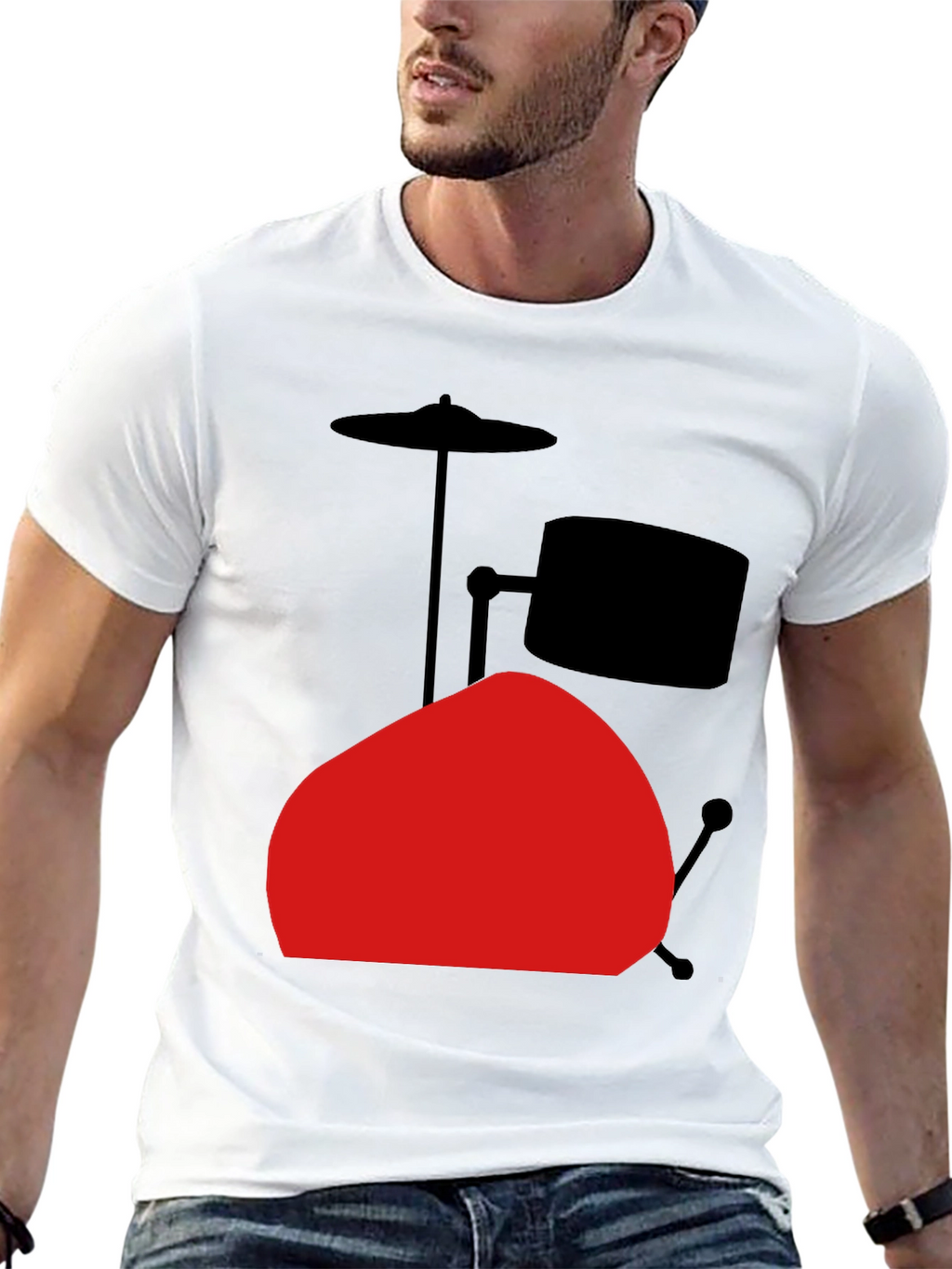 Drum Set Graphic Tee - Black