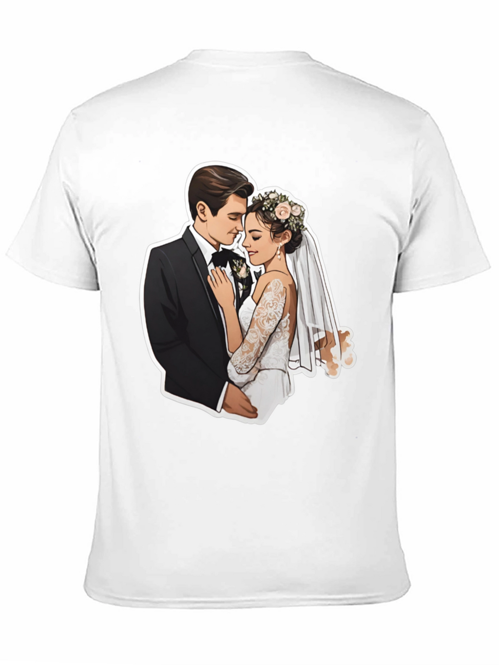 Romantic Wedding Couple Graphic Tee