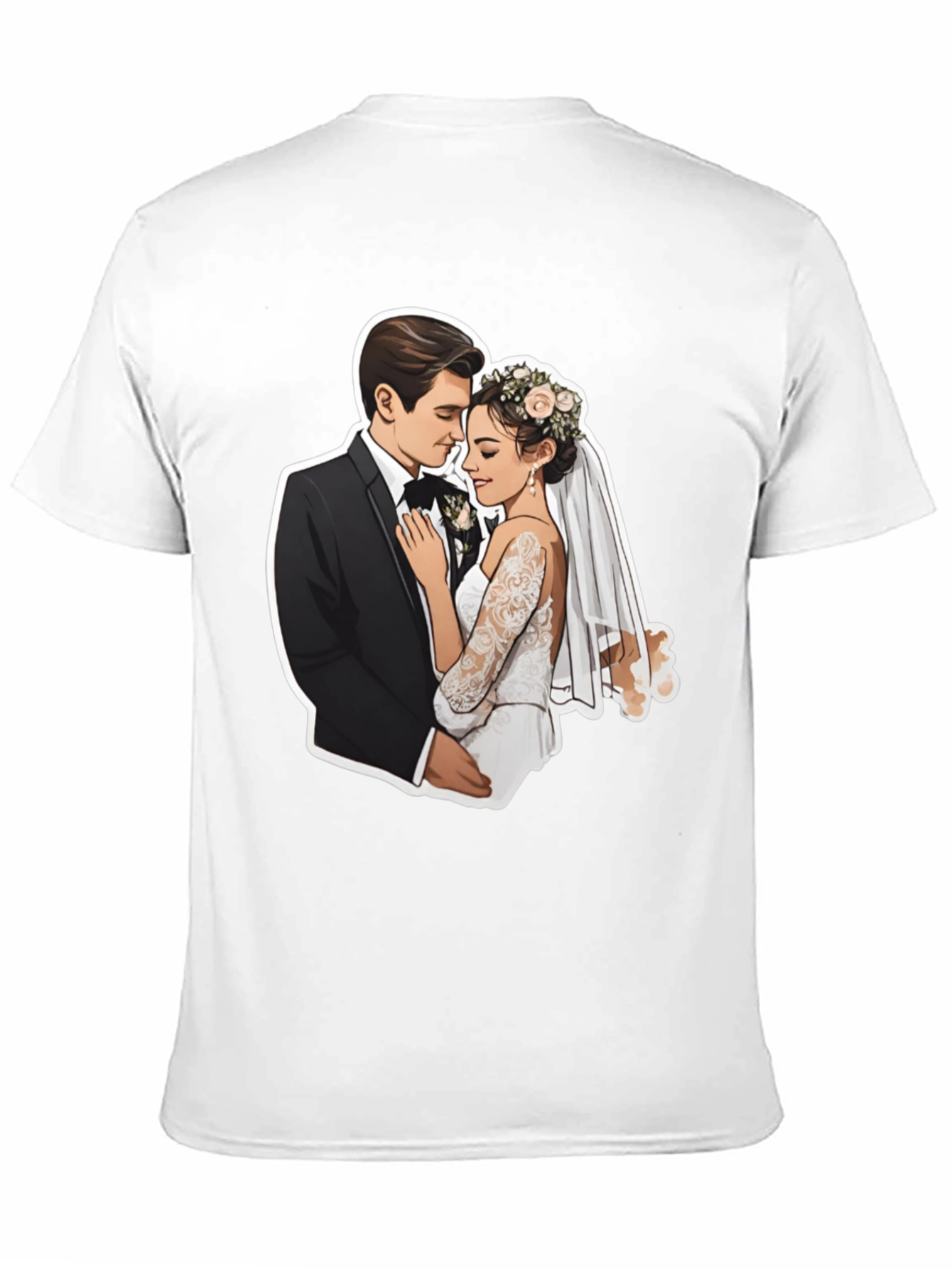 Romantic Wedding Couple Graphic Tee