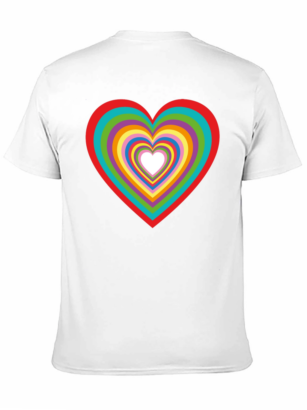 Rainbow Heart Graphic Tee - Stylish Cotton T-Shirt