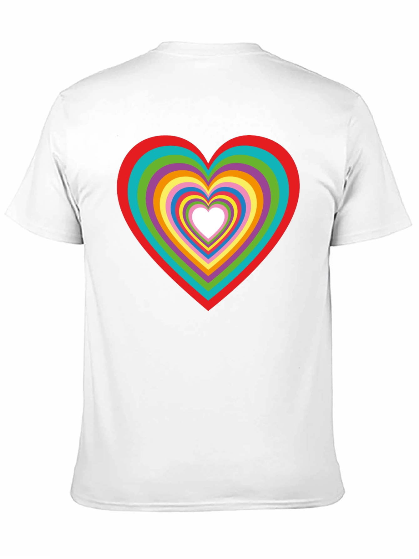 Rainbow Heart Graphic Tee - Stylish Cotton T-Shirt