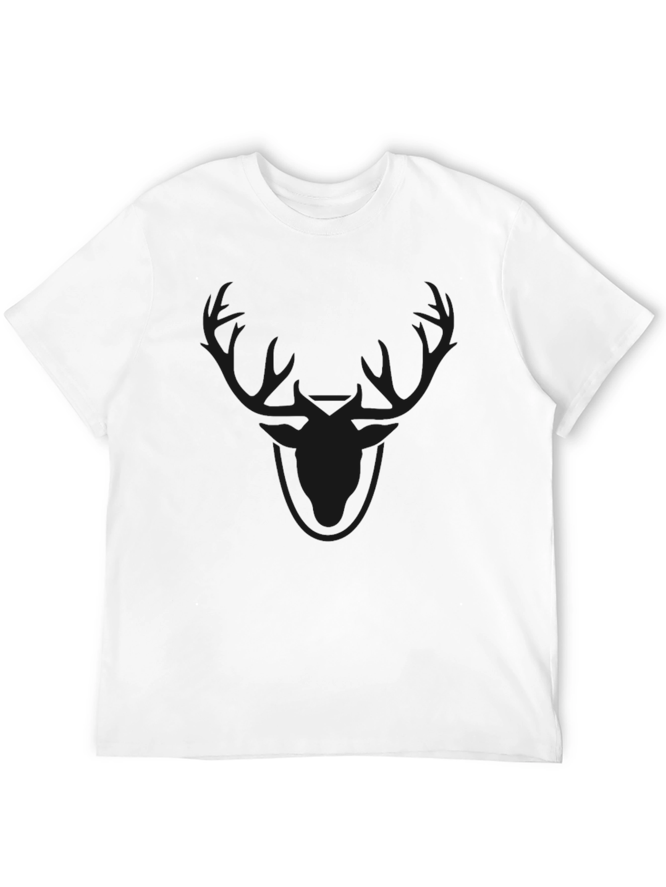Mens Black Deer Graphic T-Shirt