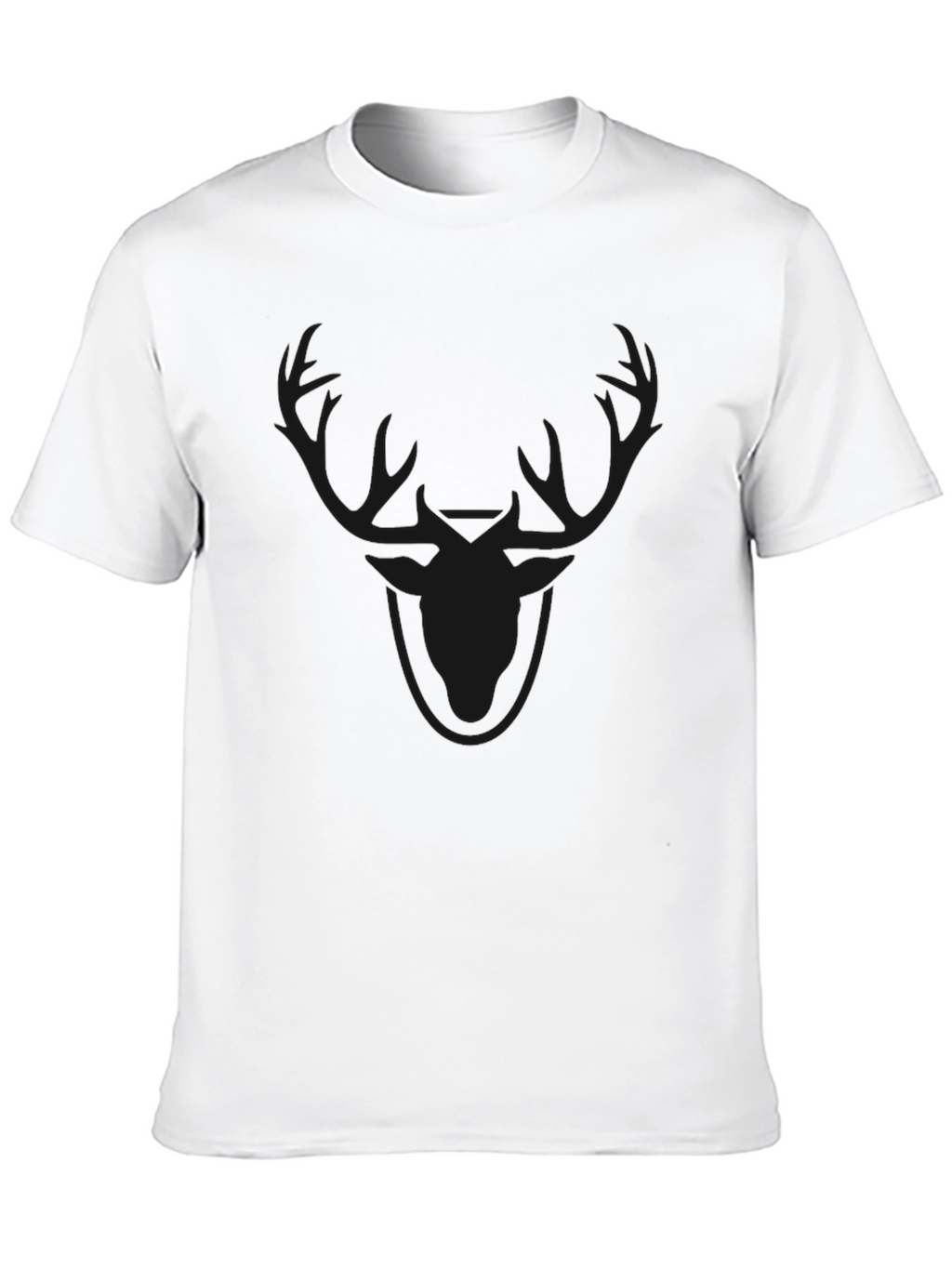 Mens Black Deer Graphic T-Shirt