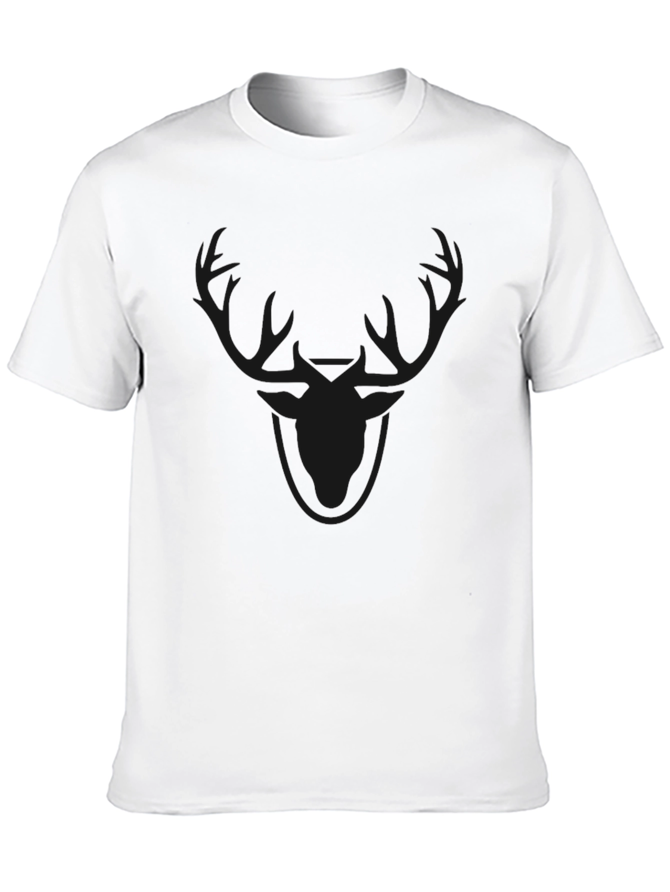 Mens Black Deer Graphic T-Shirt