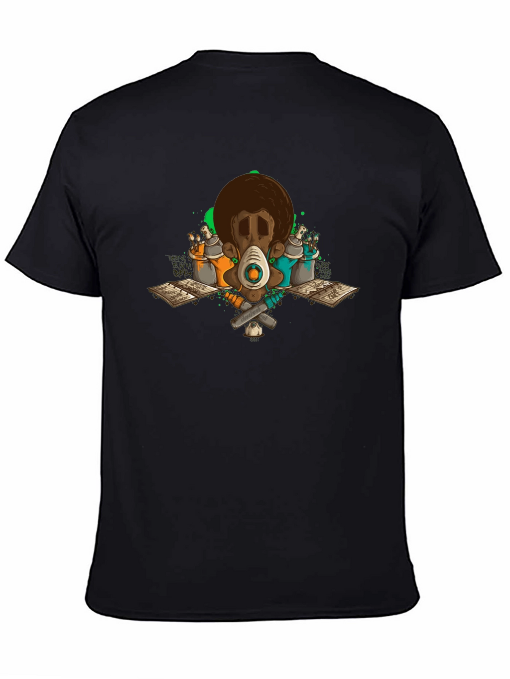 Graffiti Artist Black Graphic T-Shirt