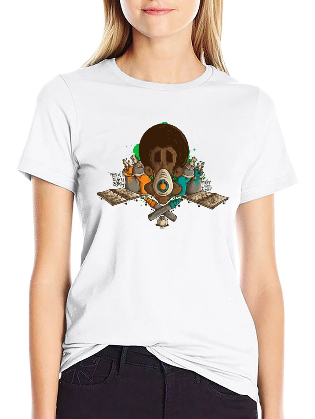 Graffiti Artist Black Graphic T-Shirt