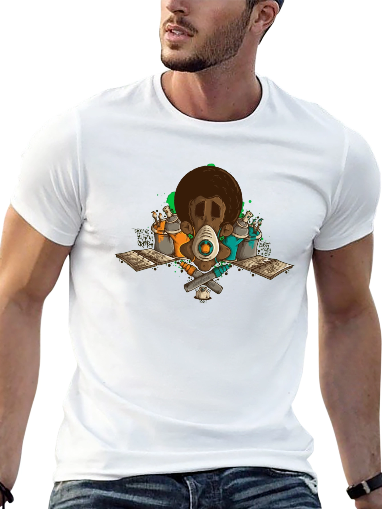 Graffiti Artist Black Graphic T-Shirt