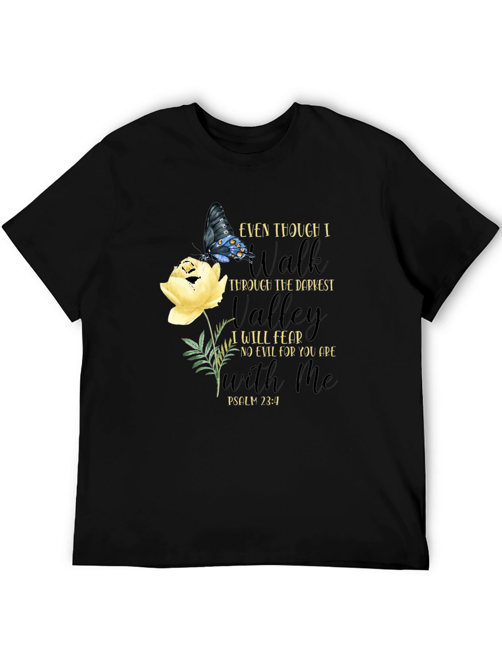Faith-Based Butterfly Floral T-Shirt