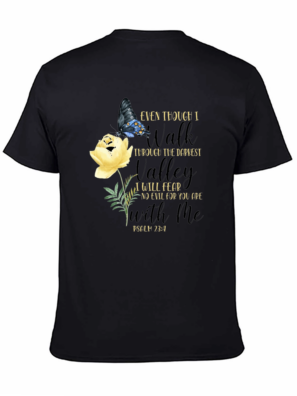 Faith-Based Butterfly Floral T-Shirt