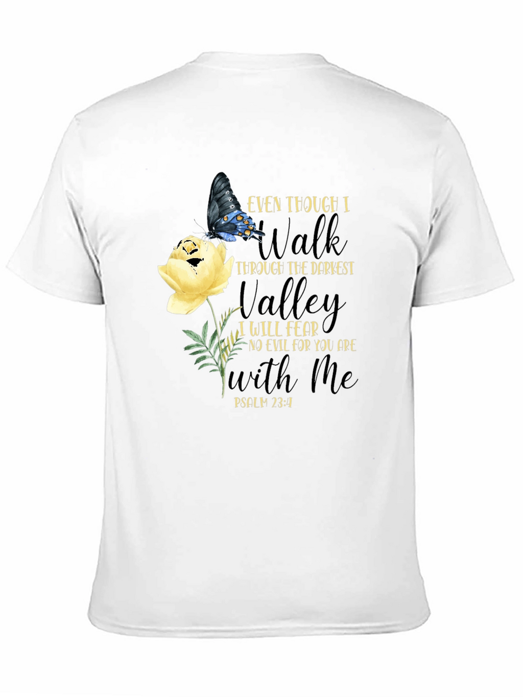 Faith-Based Butterfly Floral T-Shirt