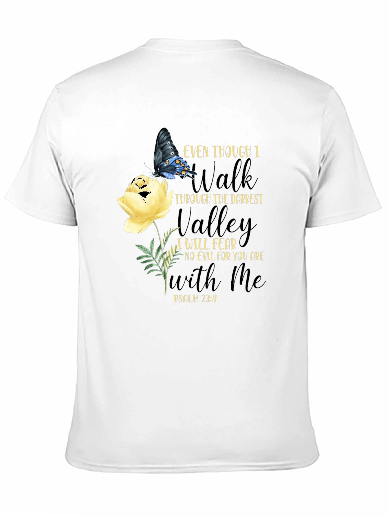 Faith-Based Butterfly Floral T-Shirt