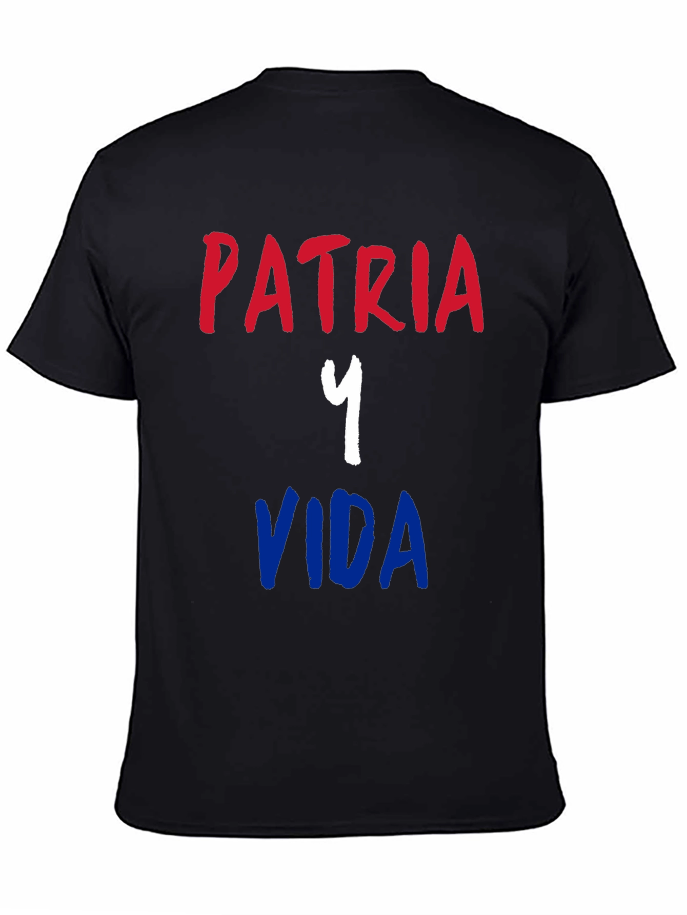 Patria Y Vida T-Shirt - Black Short Sleeve Tee