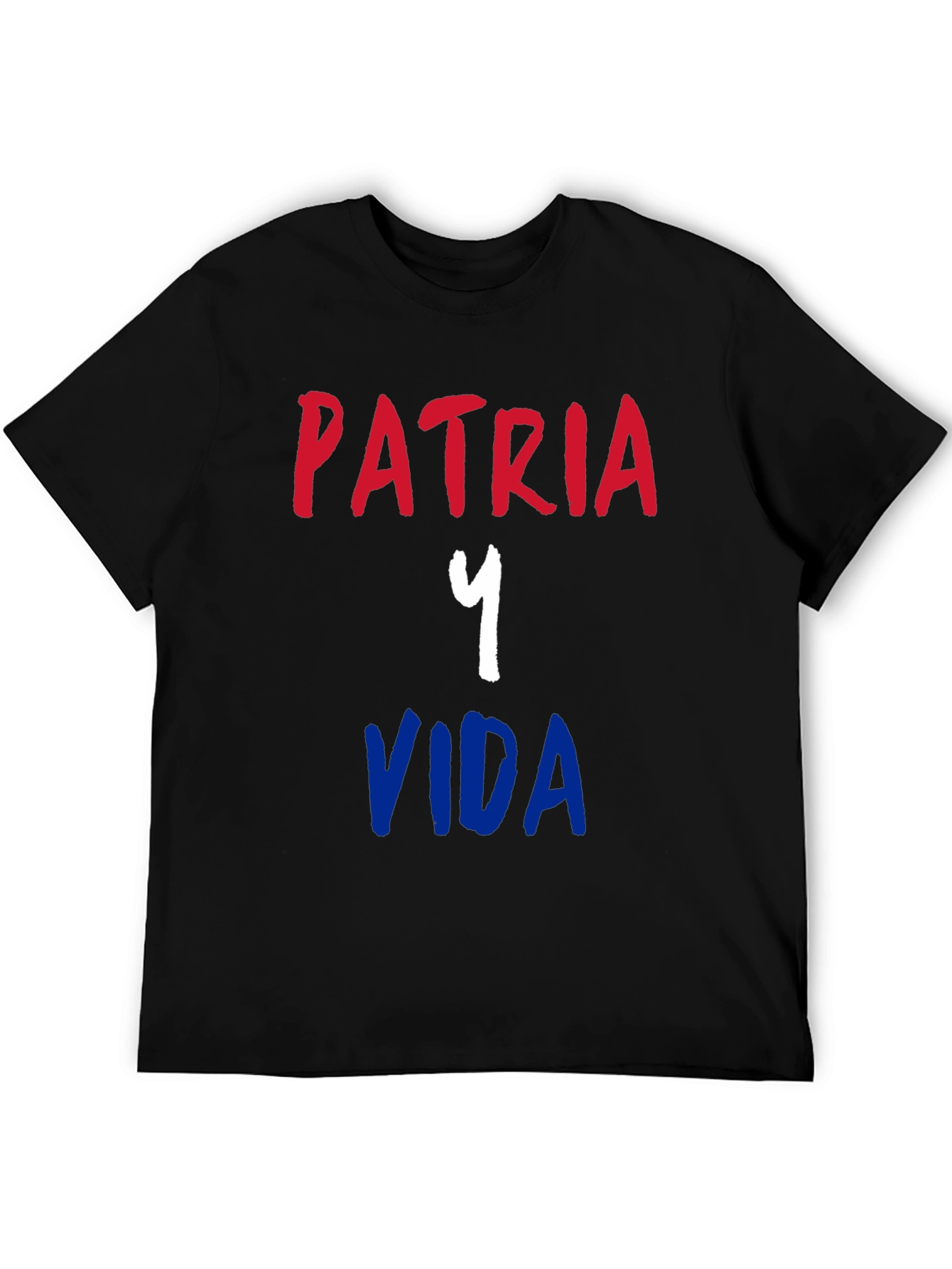Patria Y Vida T-Shirt - Black Short Sleeve Tee