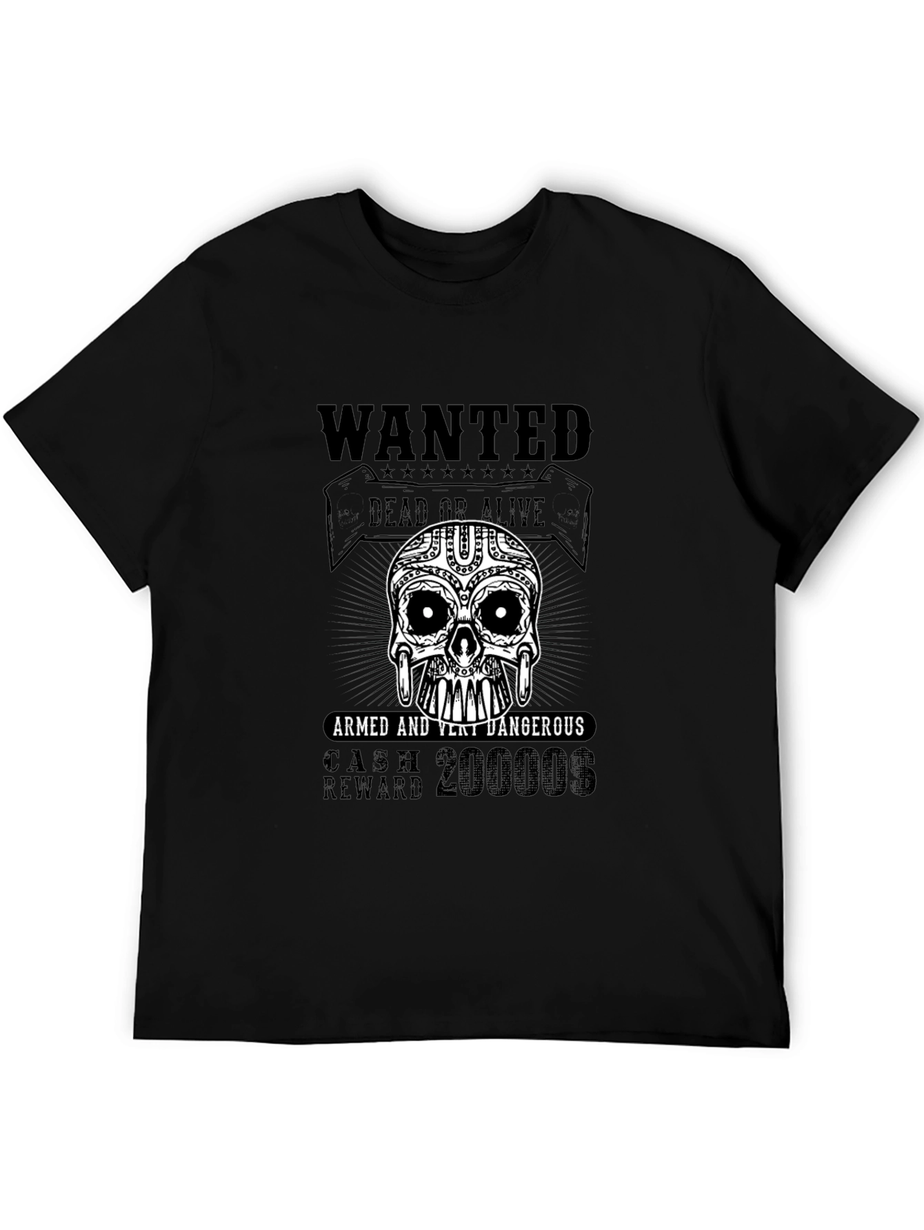 Wanted Skull T-Shirt - Armed & Very Dangerous