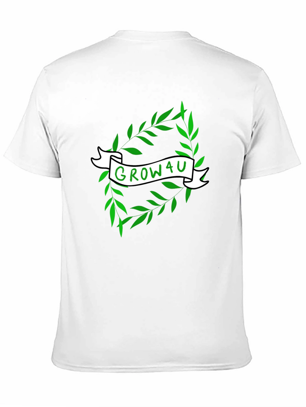Grow4U Graphic Tee - Black Cotton T-Shirt