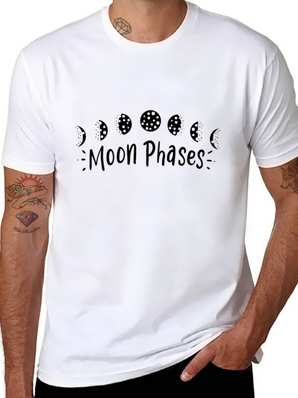 Moon Phases Graphic Print Tee