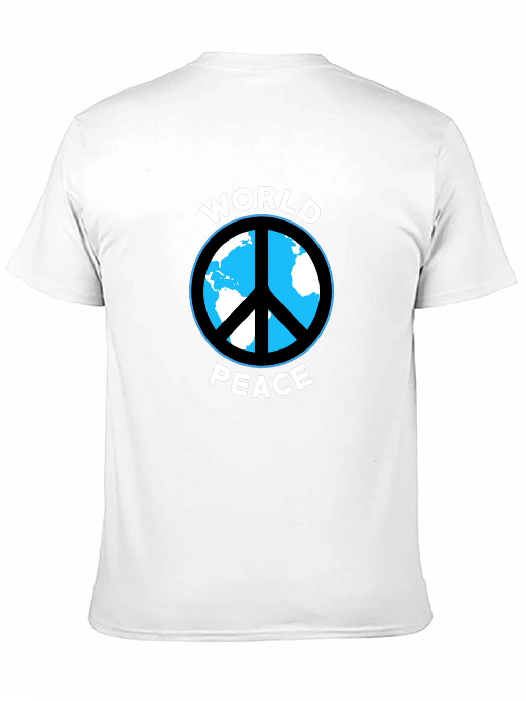 World Peace Graphic Tee - Black Cotton Casual