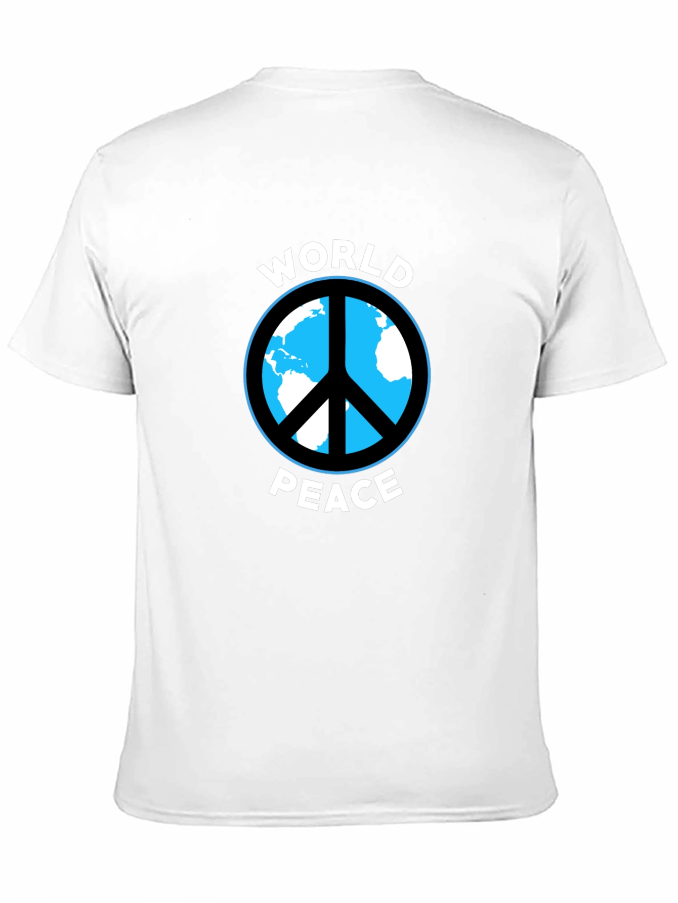 World Peace Graphic Tee - Black Cotton Casual