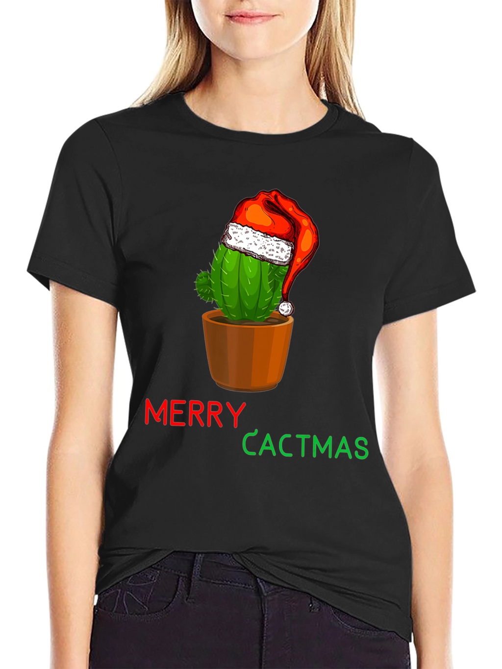 Merry Cactmas T-Shirt - Holiday Cactus Tee