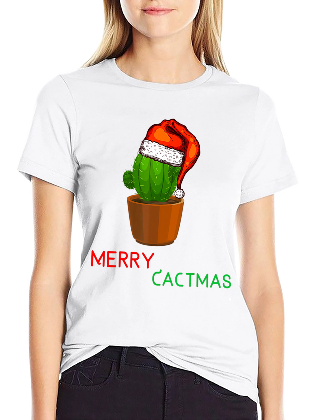 Merry Cactmas T-Shirt - Holiday Cactus Tee