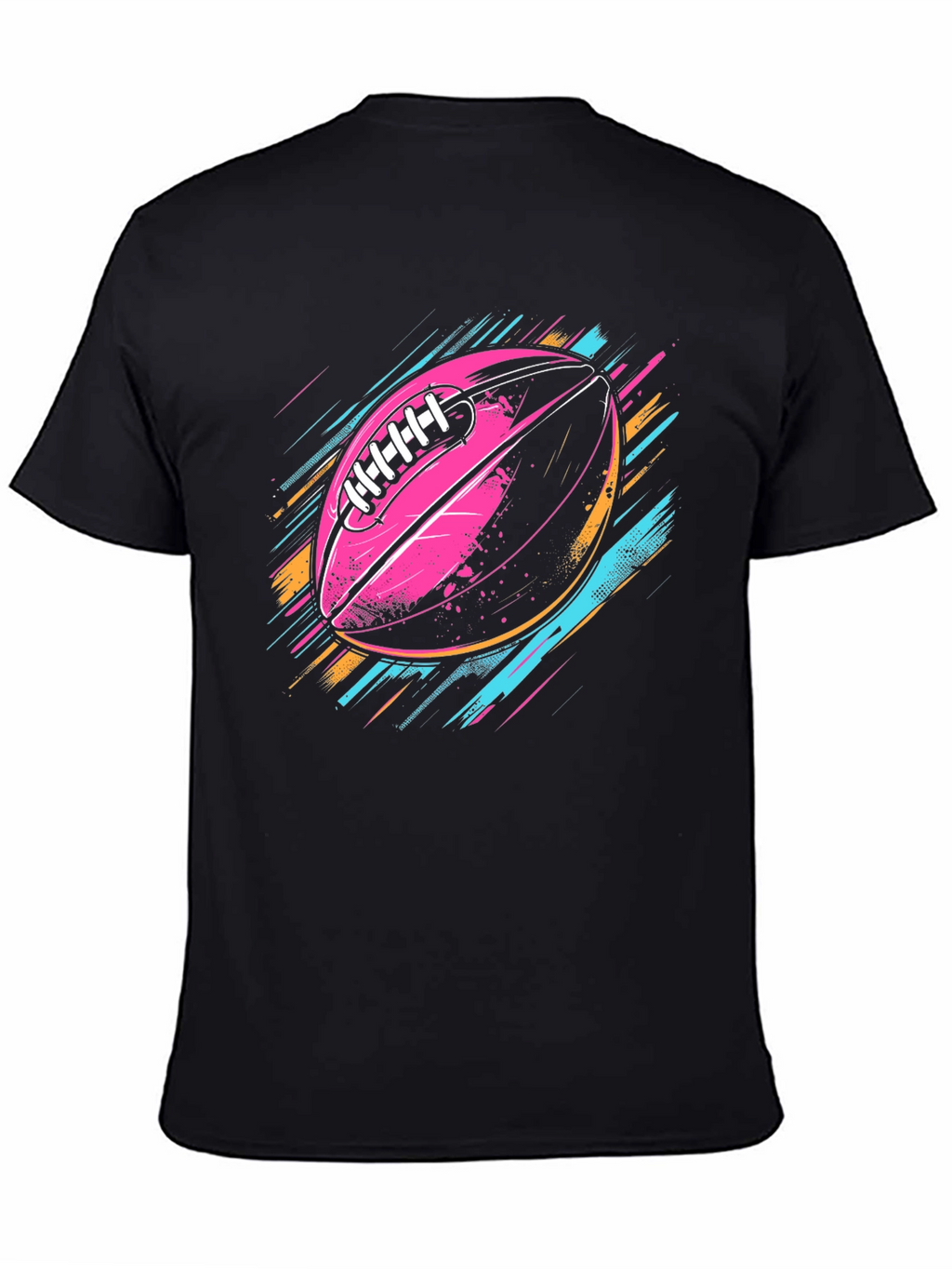 Vaporwave Football Graphic T-Shirt