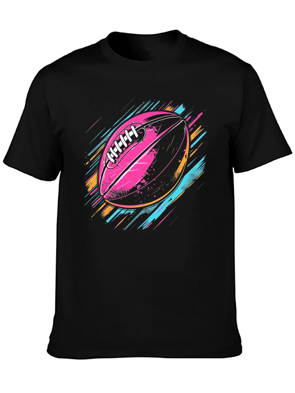 Vaporwave Football Graphic T-Shirt