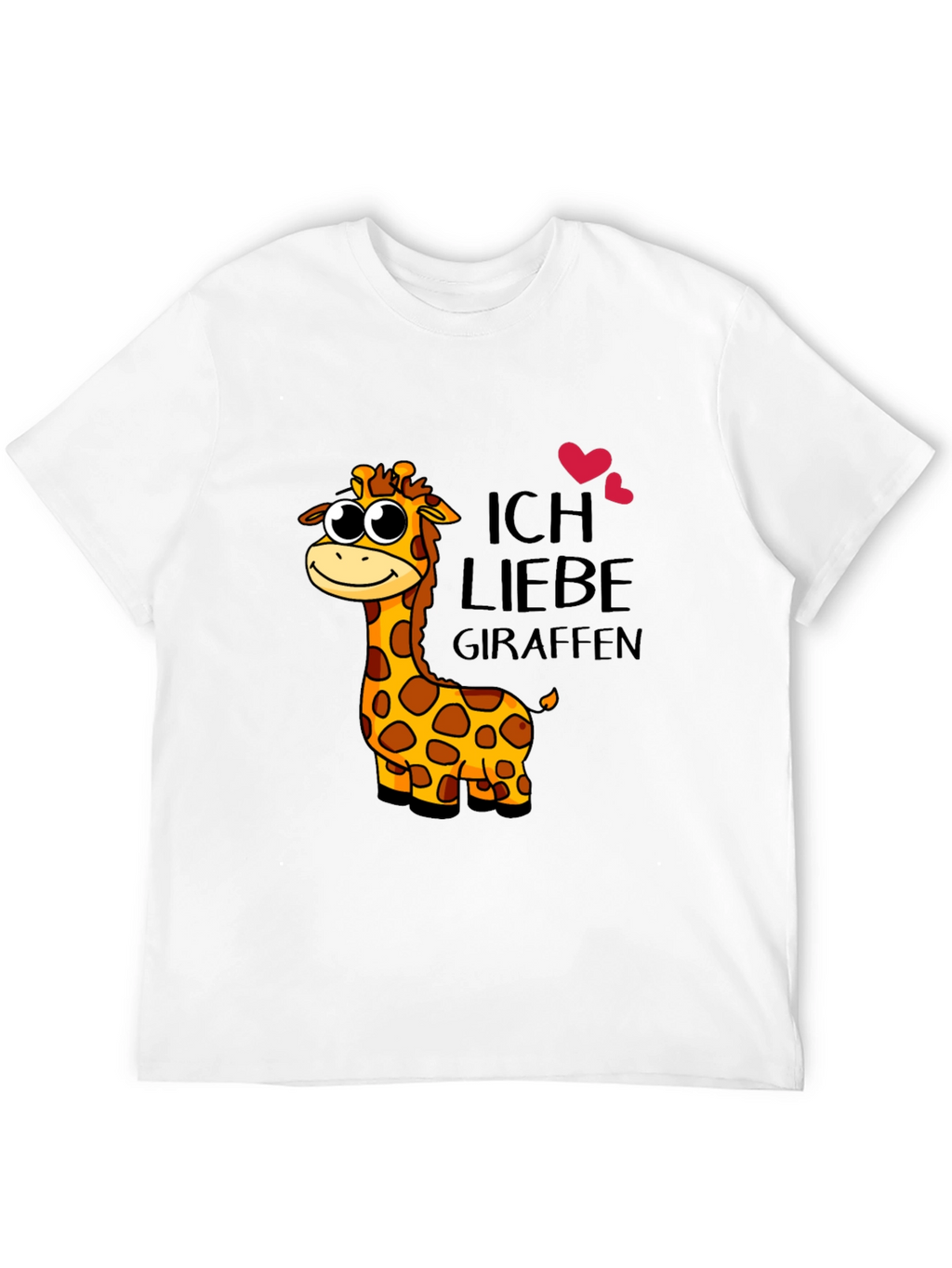 I Love Giraffes Black T-Shirt