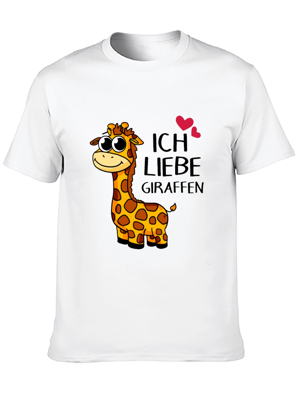 I Love Giraffes Black T-Shirt