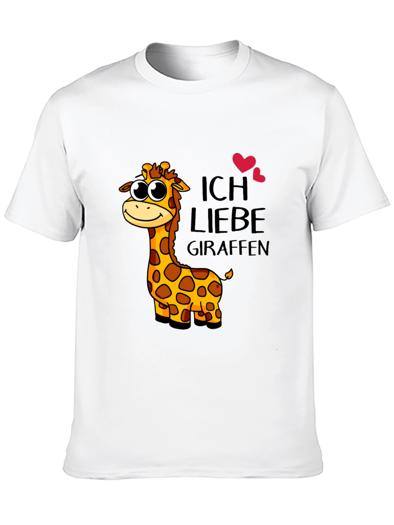 I Love Giraffes Black T-Shirt