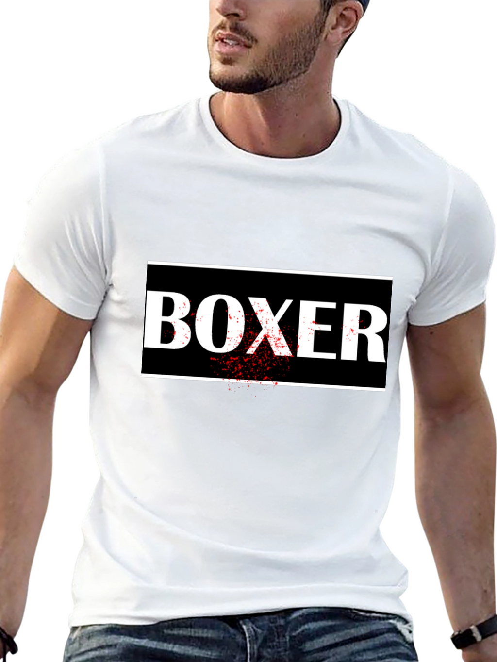 BOXER Graphic Tee - Stylish Black Cotton T-Shirt