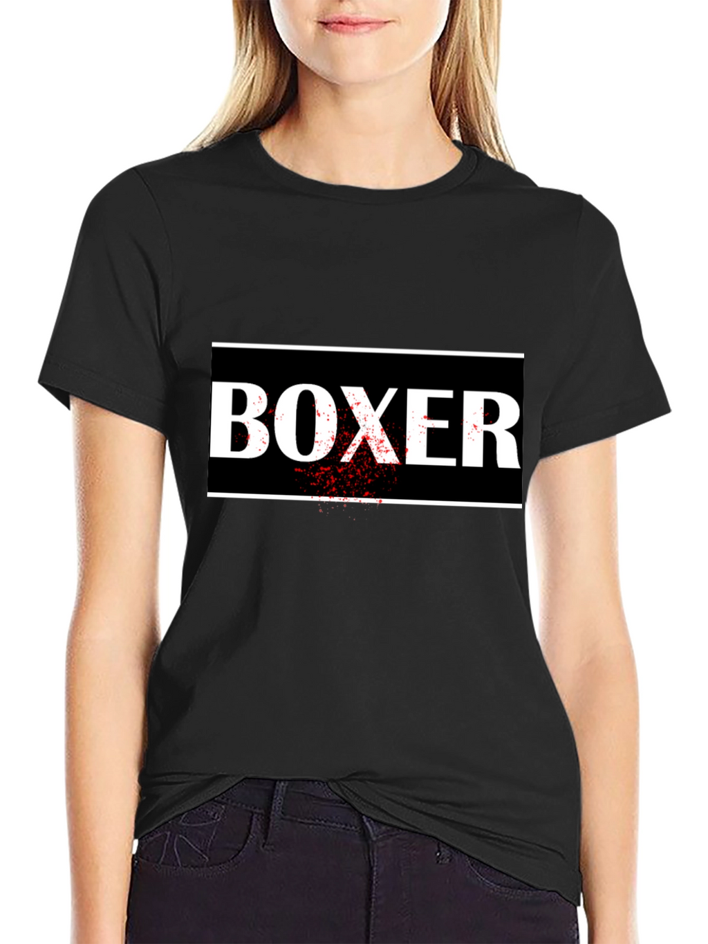 BOXER Graphic Tee - Stylish Black Cotton T-Shirt