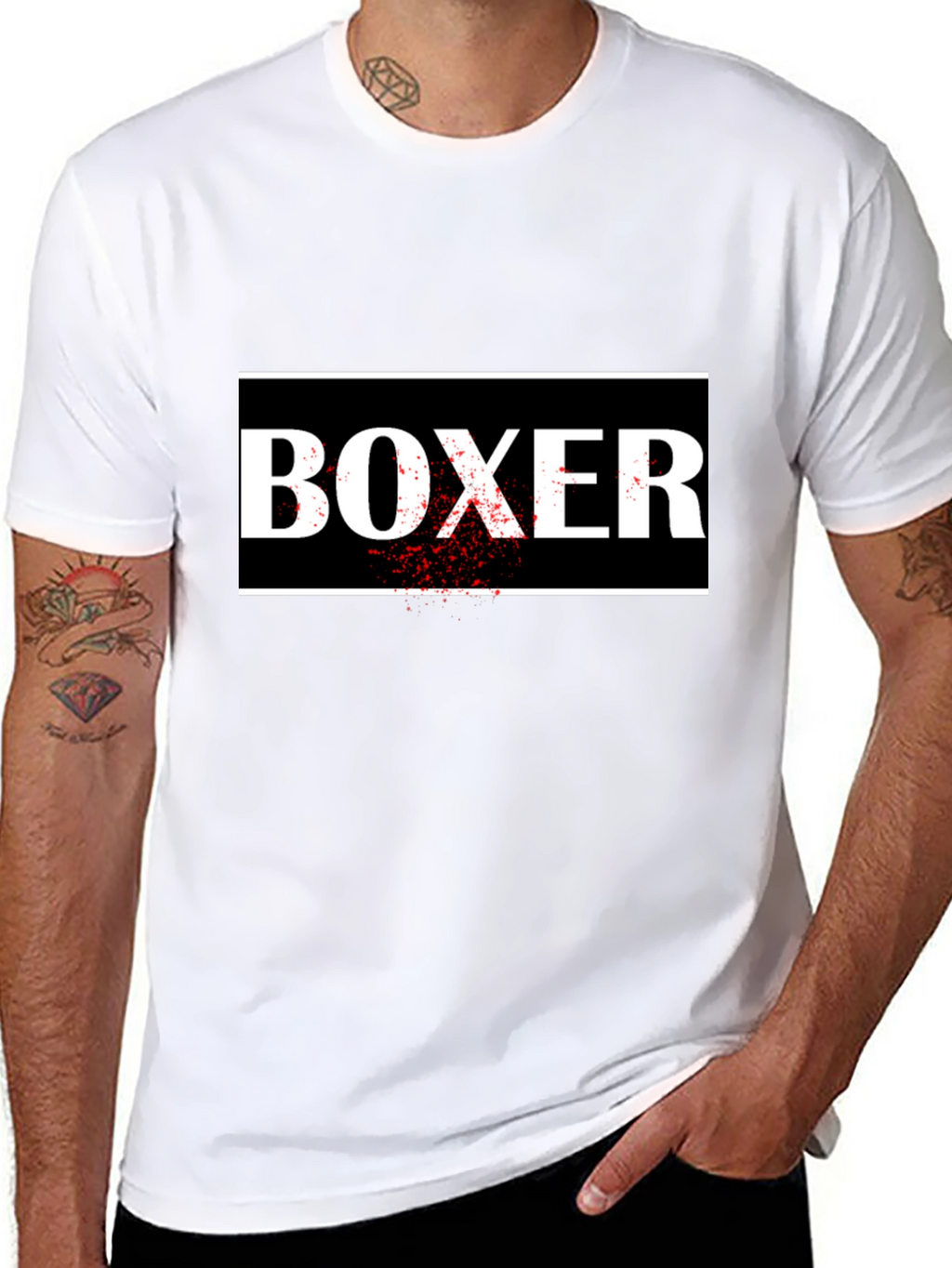 BOXER Graphic Tee - Stylish Black Cotton T-Shirt