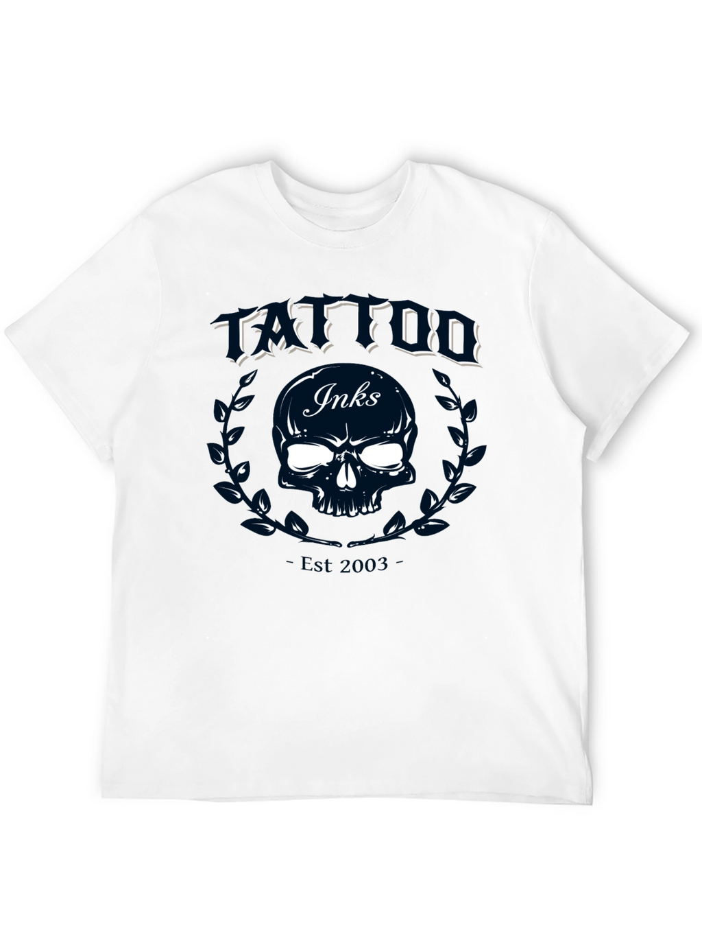 Tattoo Inks Skull Graphic Tee - Black Cotton T-Shirt
