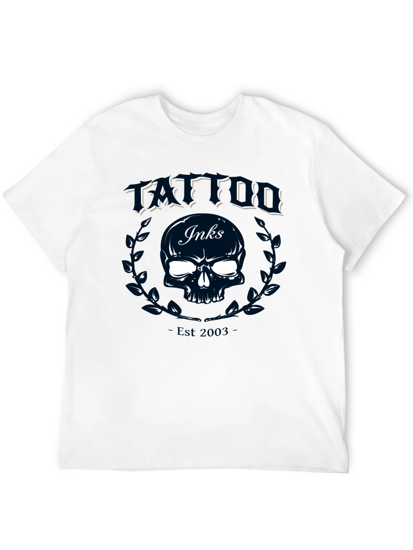 Tattoo Inks Skull Graphic Tee - Black Cotton T-Shirt