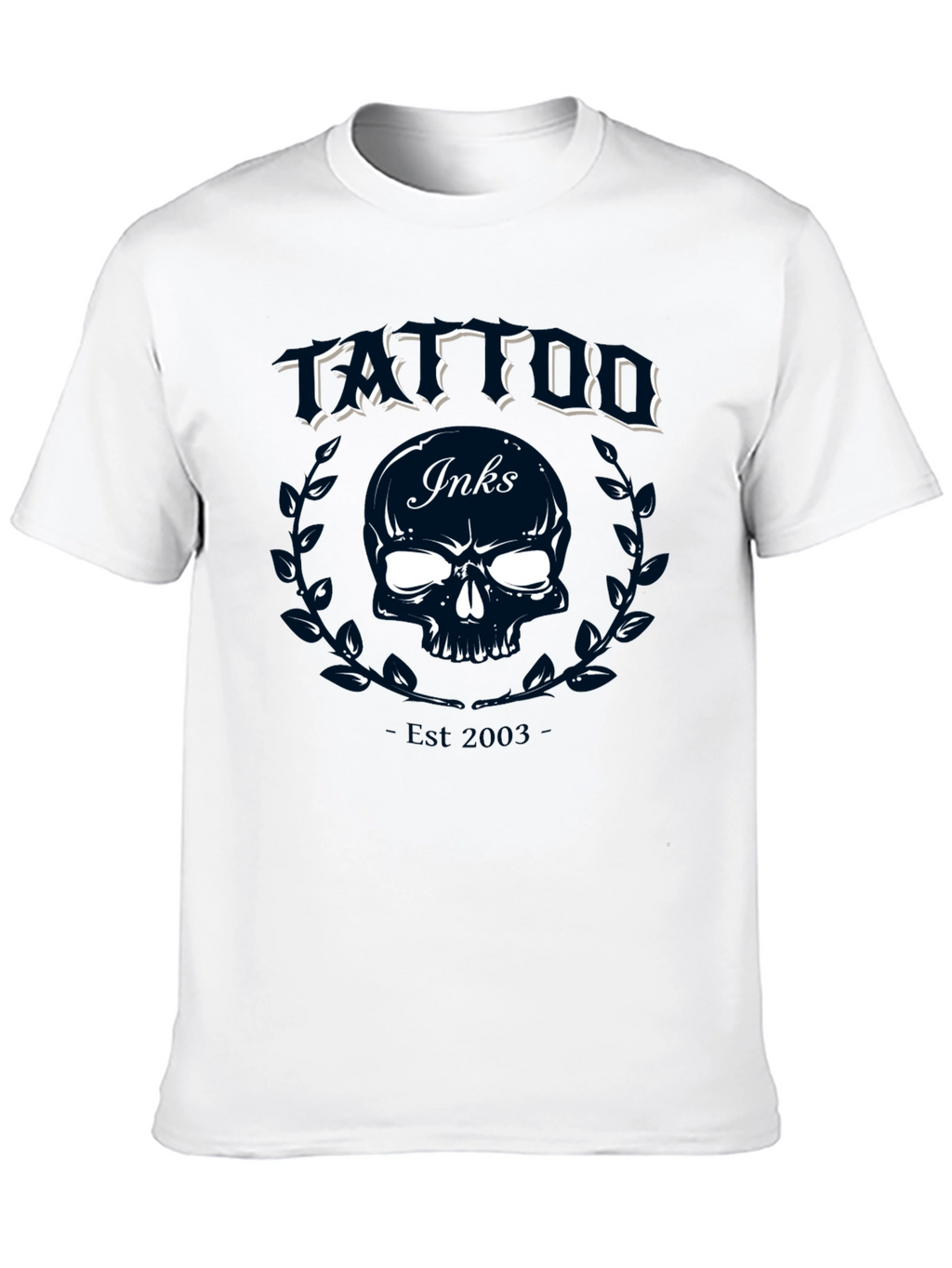 Tattoo Inks Skull Graphic Tee - Black Cotton T-Shirt