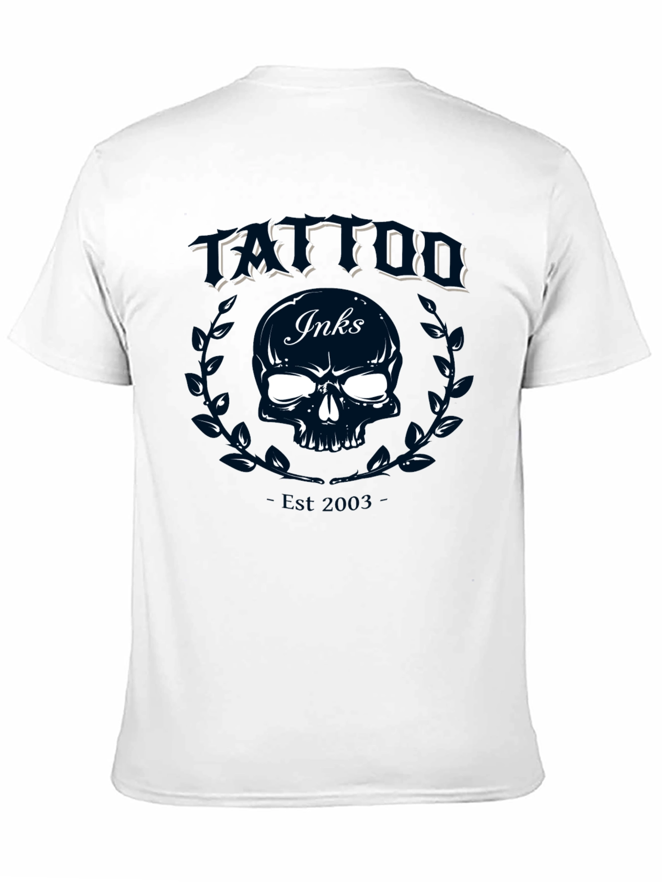 Tattoo Inks Skull Graphic Tee - Black Cotton T-Shirt