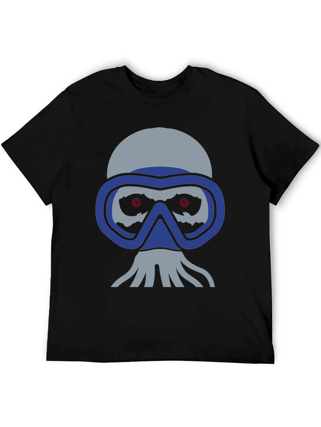 Diver Skull Graphic Tee - Black
