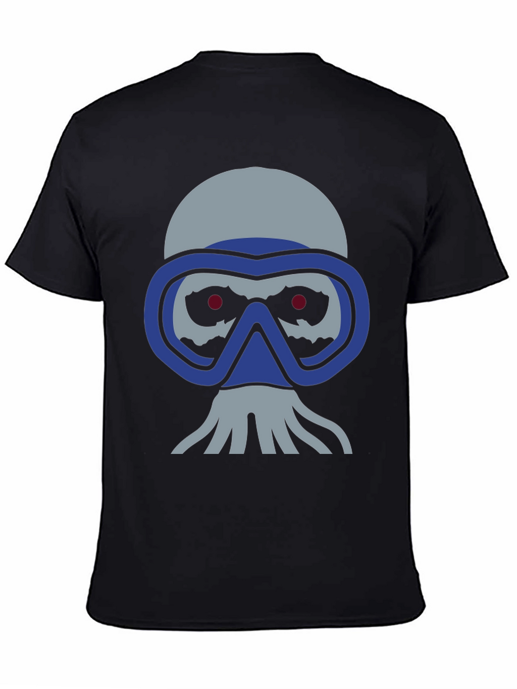 Diver Skull Graphic Tee - Black