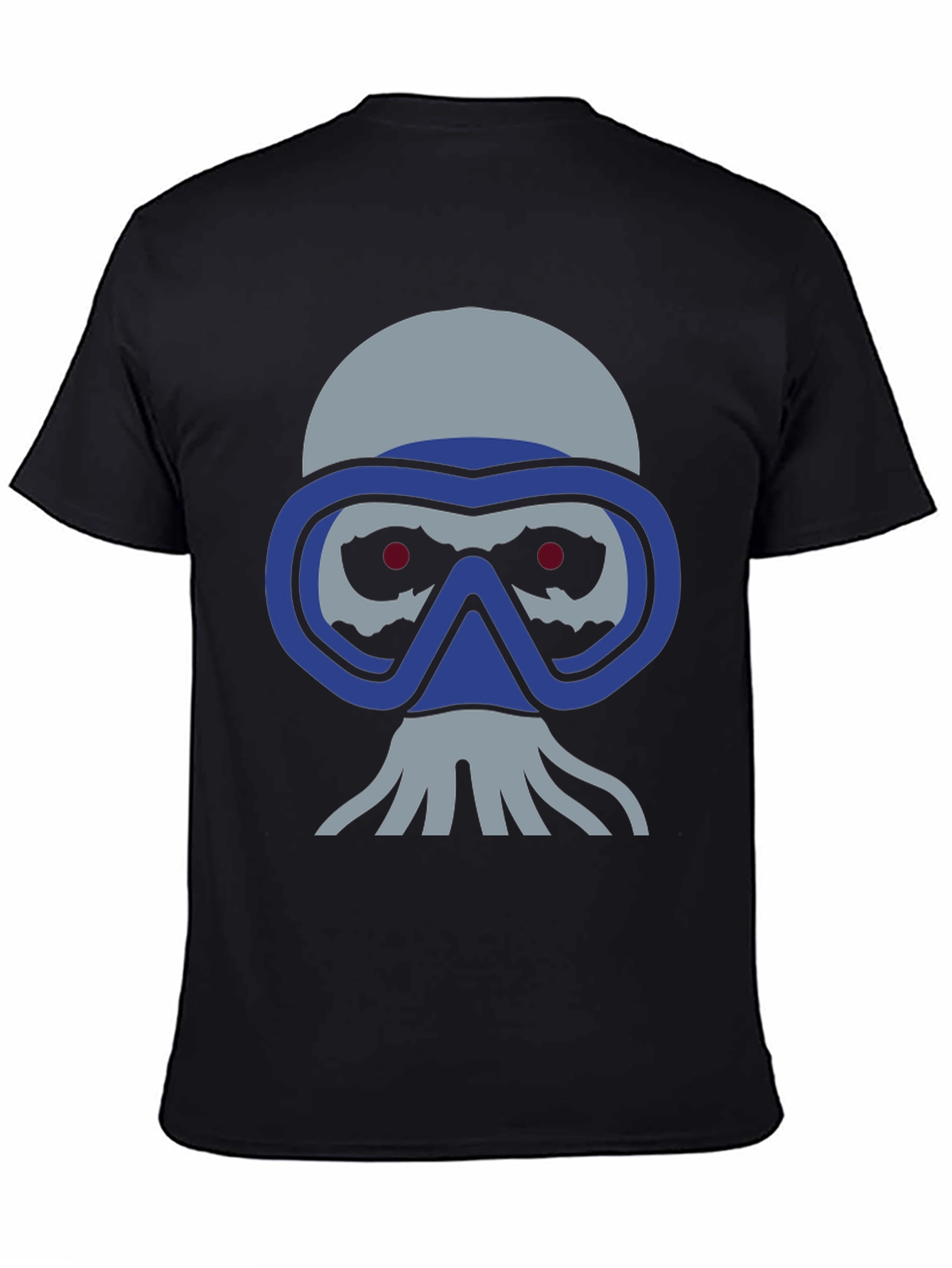 Diver Skull Graphic Tee - Black