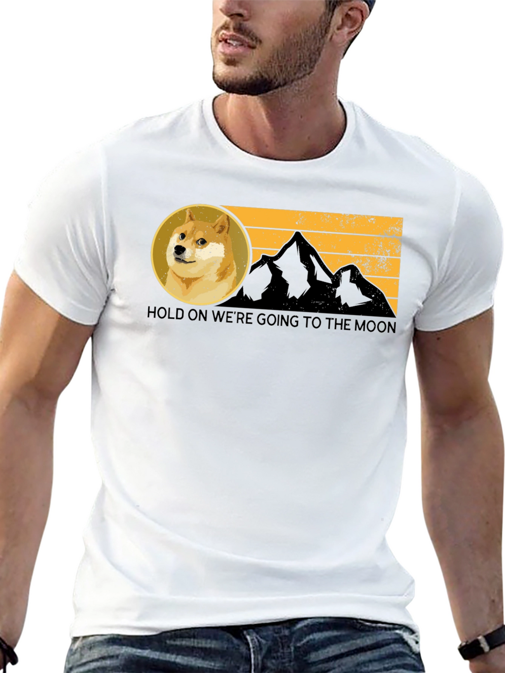 Doge to the Moon Black T-Shirt