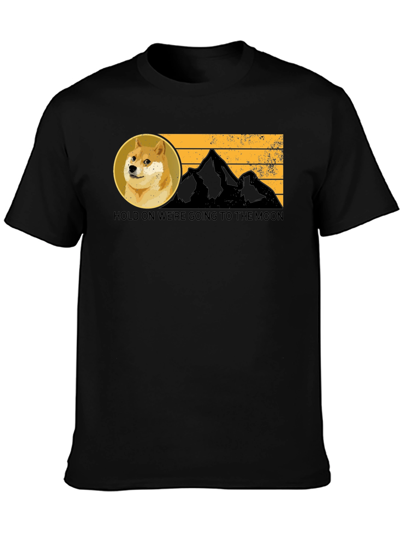 Doge to the Moon Black T-Shirt